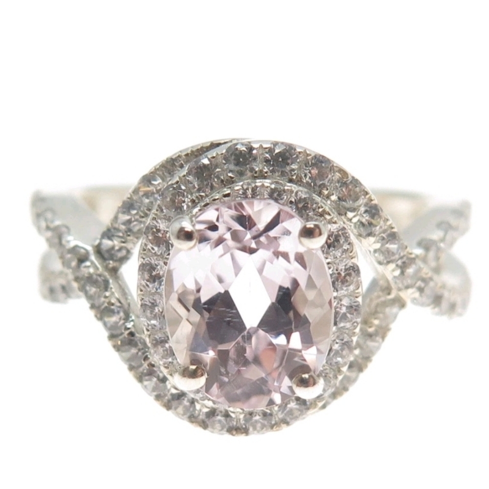 Elegant Estate Designer Signed Kunzite Ring